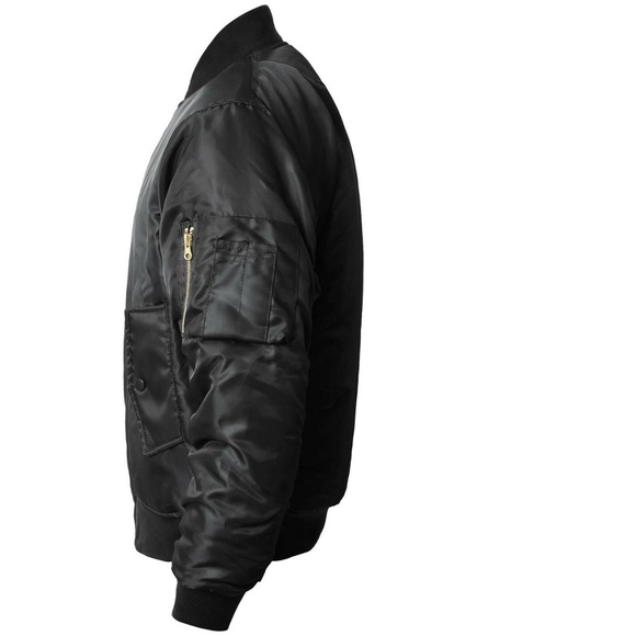 Jackets & Coats New Mens Black Lightweight Winter Bomber Jacket